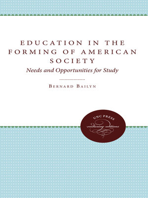 cover image of Education in the Forming of American Society